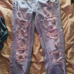 Womens American eagle ripped jeans size 00 xs skinny